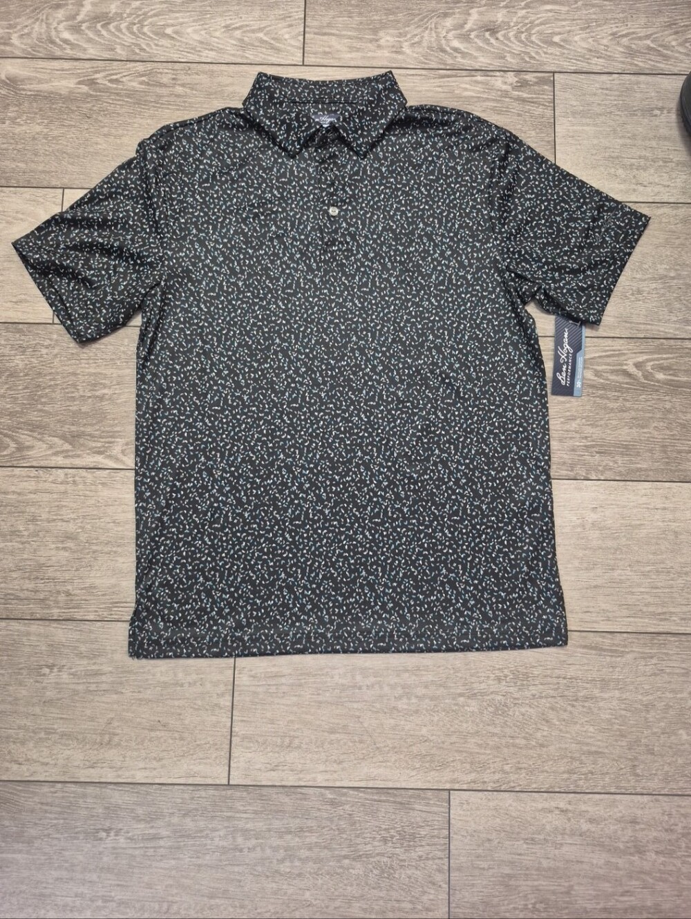Ben Hogan Performance Men’s Navy Blue Confetti Short Sleeve Golf Polo Shirt. XL